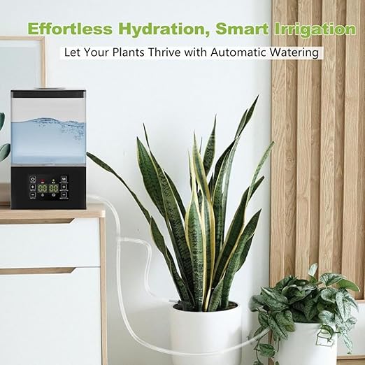 1.3L Automatic Watering System Plant Watering System Automatic Drip Irrigation Kit with Timer &amp LCD Screen Ideal for Indoor Plants Home &amp Greenhouse