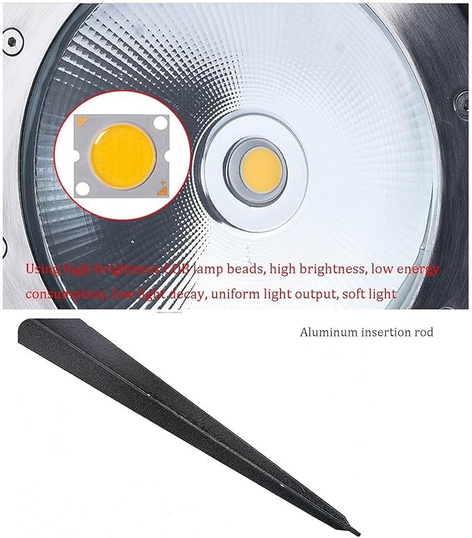 Outdoor LED Beam Spotlight - Round Lawn Projector Recessed Spotlights for Hotel Courtyard Garden Park and Flag Lighting