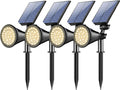 AAdjustable Solar Lights Outdoor Waterproof36 LEDs 1000LM Solar Spot Lights 2-in-1 Solar Powered Spotlights Landscape Lighting for Garden Yard 4 Pack