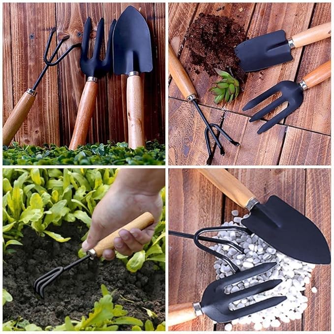 Gardening Tools Kit | Gardening Tools Set for Home | Tools Kit for Home Gardening | Garden Tool Set Combo | Terrace Gardening Accessories | (Set of 3) Small Sized