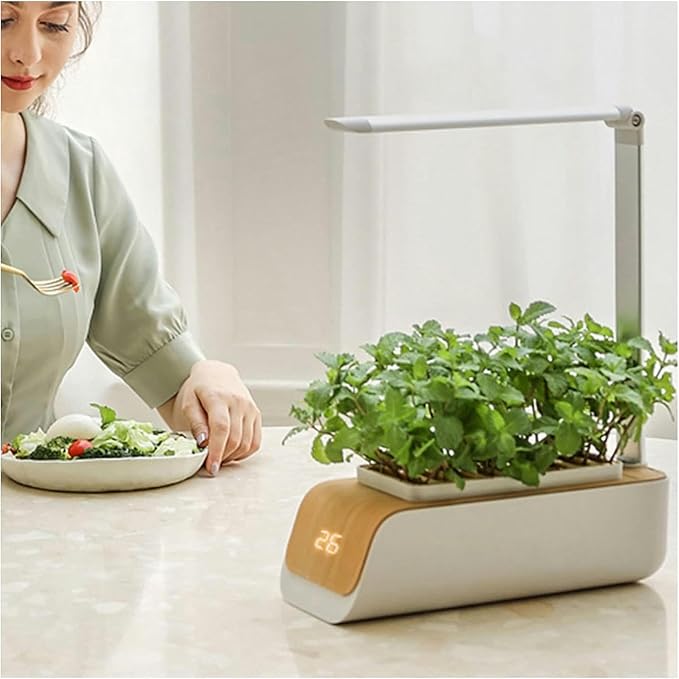 Hydroponic System Plant Growth Light Automatic Filling Light Water Level Notice Indoor Lettuce Culture Kit for Hydroponics Succulent Etc.