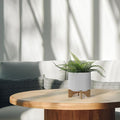 8 Planter W Stand White