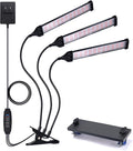 LED Grow Lights for Indoor PlantsFull Spectrum Clip Plant Growing Lamp with PVC Board for Hydroponics Plants10-Level DimmableAuto On Off Timing 3 9 12Hrs(1 Pack)