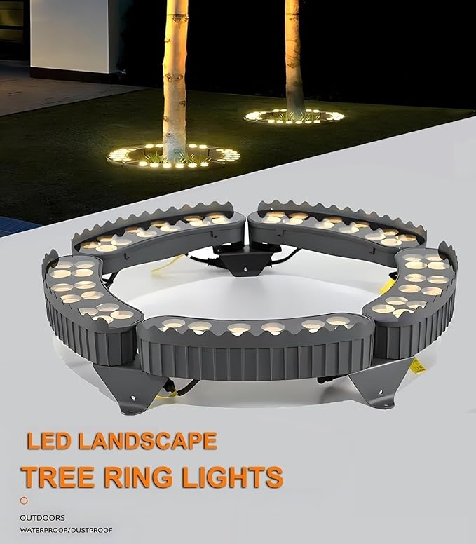 LED Ring Tree Hug Lamp 12W Surrounding LED Tree Spotlights Waterproof IP65 Die Cast Aluminum Outdoor Tree Spotlight AC24V Garden Courtyard Landscape Lamp(Blue8PCS(24V))