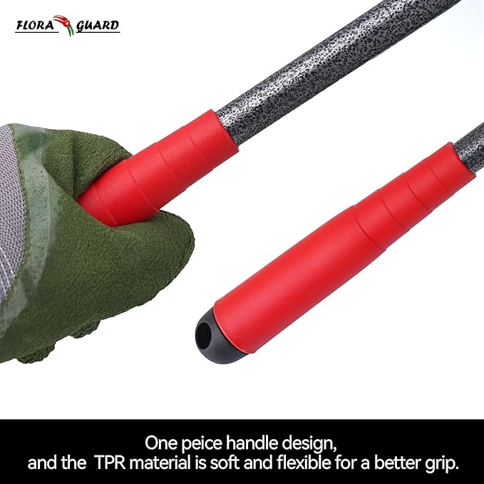 FLORA GUARD 6-Piece Garden Tool Set Heavy Duty Gardening Hand ToolsIncludes Trowel Rake 2-in-1 Hoe &amp Crack Weeder Durable Yard Gardening Tools Ideal Gardening Gift for Men &amp Women