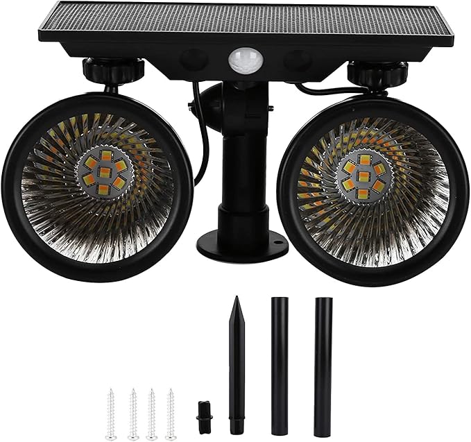 Solar Projection Light Human Body Induction 2‑Color Solar Lawn Lamp for Garden Plants