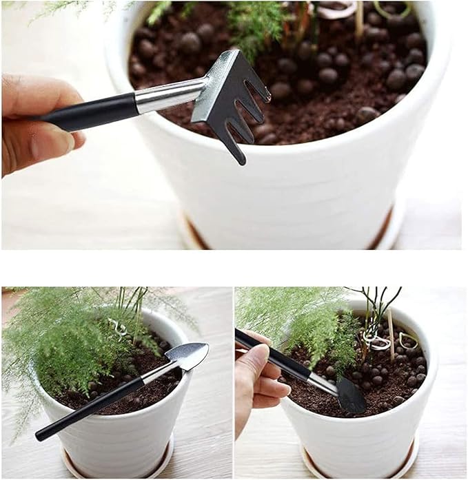 13 Pieces Succulent Plant Tools Mini Hand Garden Tools with Transplanting Tarp Hand Tools Set for Indoor Miniature Fairy Garden Plant Care (Color : Black Size : 75 * 75cm)