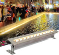 Rectangle Landscape Lights - 24V Low Voltage RGB Underwater Pool Spotlight IP68 Waterproof Fountain Lamp for Parties