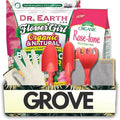 Plant Food by Dr. Earth Granules 4 lb Bundle with Rose-Tone Granules Plant Food 4 lb Microfiber Cloth Work Gloves Garden Tool Set – Granular Fertilizer for Vegetable Garden – Gift Set (5 Items)