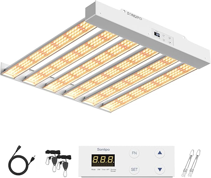 2024 New SPF2000 PRO 200W LED Grow Light 3x3ft Coverage with Veg &amp Bloom Dimmer Timer Full Spectrum Grow Lamps for Indoor Plants Seeding Flowering LED Plant Light Fixture