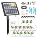 49FT Solar Drip Irrigation System Auto Watering Kit for 15 Pots Solar-Powered Plant Watering 25 Timer Modes 900ml/min Flow Indoor/Outdoor Garden Balcony &amp Patio Irrigation System