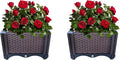 Trenton Gifts Set of 2 Raised Planter Box. Brown.Great for Outdoor Plants &amp Flowers