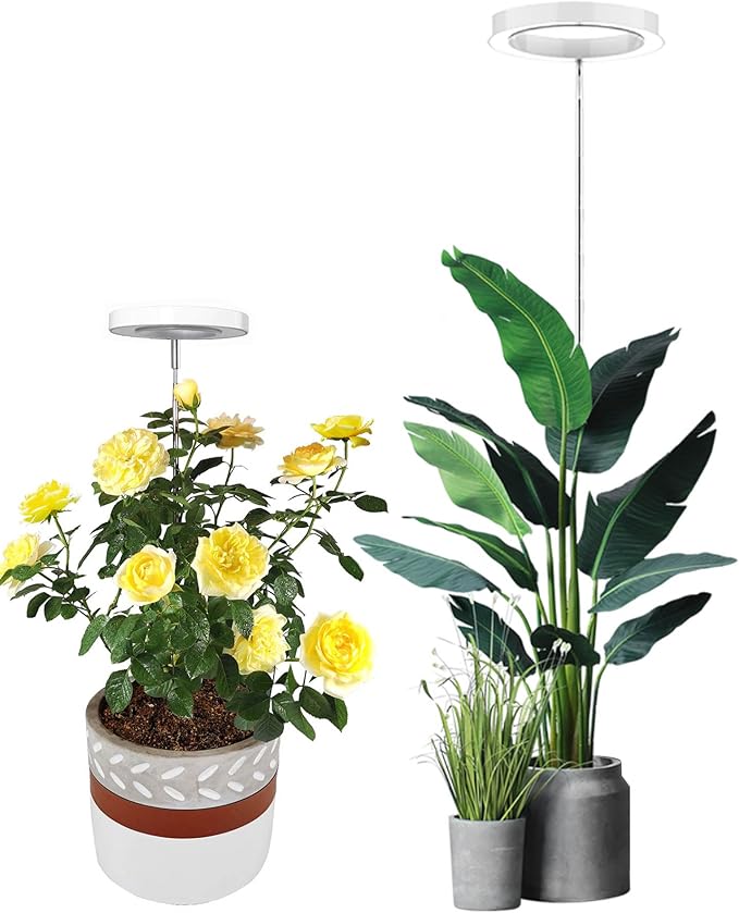 Plant Grow Lightyadoker LED Growing Light Full Spectrum for Indoor PlantsHeight Adjustable Automatic Timer 5V Low Safe Voltage