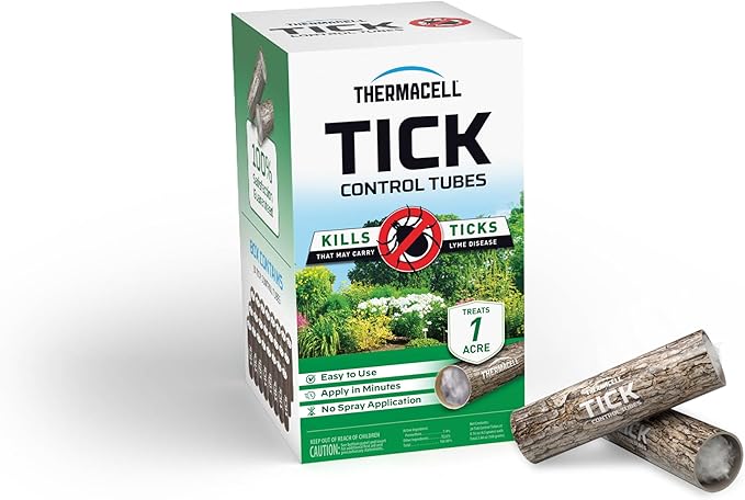 Thermacell Tick Control Tubes for Yards Protects 1/4 Acre from Ticks No Spray No Granules No Mess Environmentally Friendly Alternative to Tick Spray &amp Tick Repellent