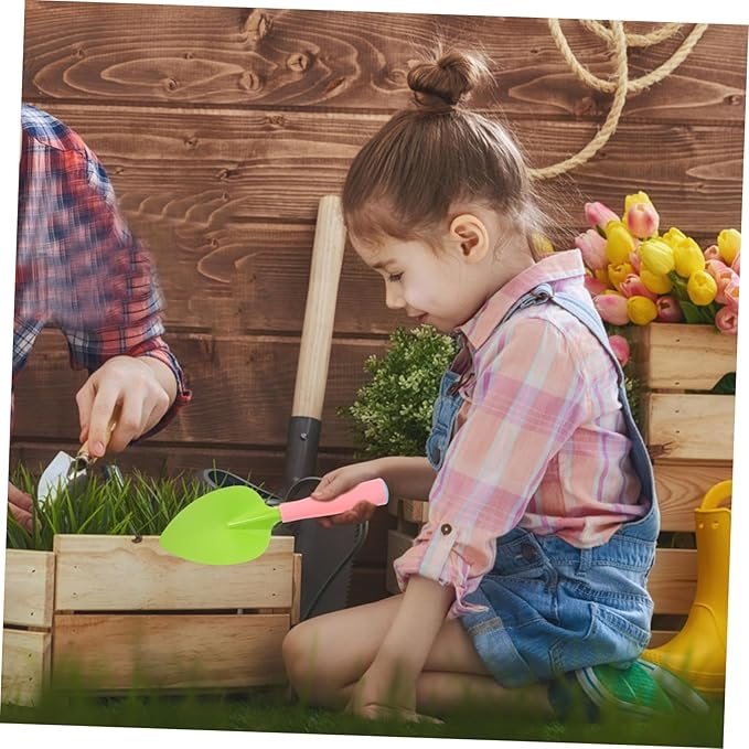 1set Boys and Girls Gardening Tools Set Garden Tool Kit Watering Can Gloves Rake Shovel and Apron for Boys and Girls for and Learning