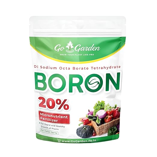 Go Garden Boron 20% Micronutrient Fertilizer - Boosts Vegetable Growth 250g Powder Fertilizer for Plants