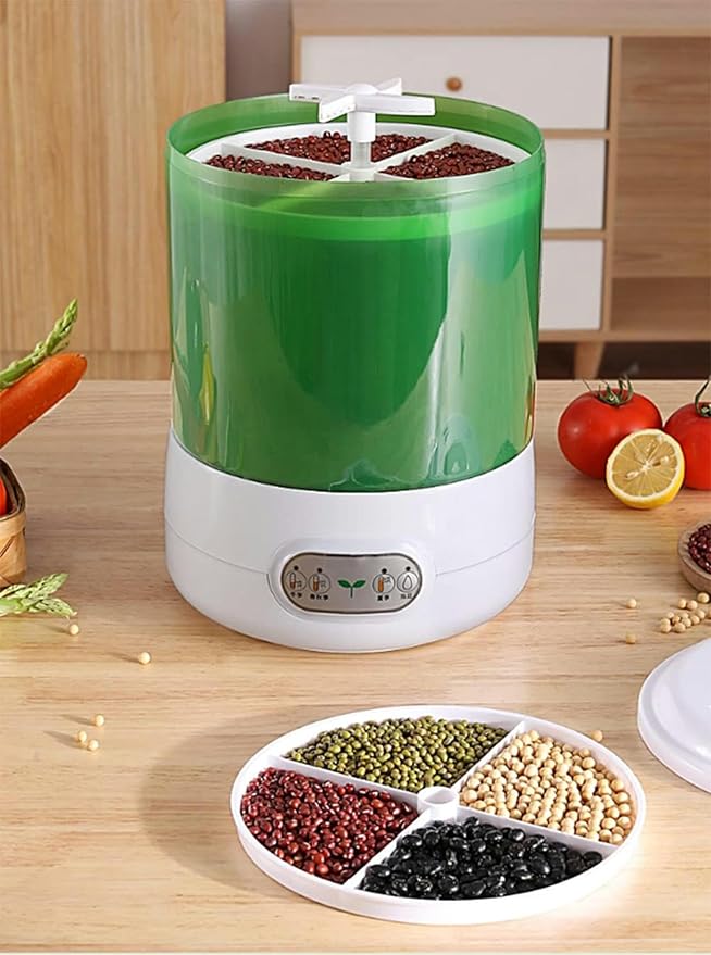 Bean Sprout Machine Automatic Water Circulation PTC Constant Temperature Electric Germination Machine DIY Large Capacity Soilless Cultivation Grain Seed Germination Kit 1