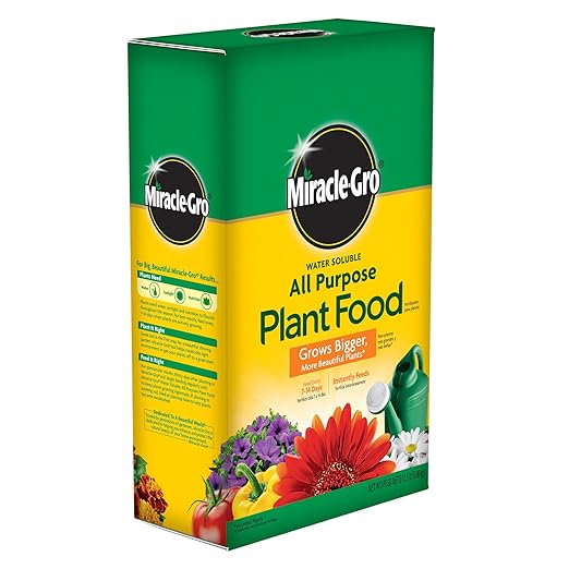 Miracle-Gro Water Soluble All Purpose Plant Food - Fertilizer for All Indoor or Outdoor Plants Including Roses Flowers Vegetables Houseplants Trees and Shrubs 12.5 lbs.
