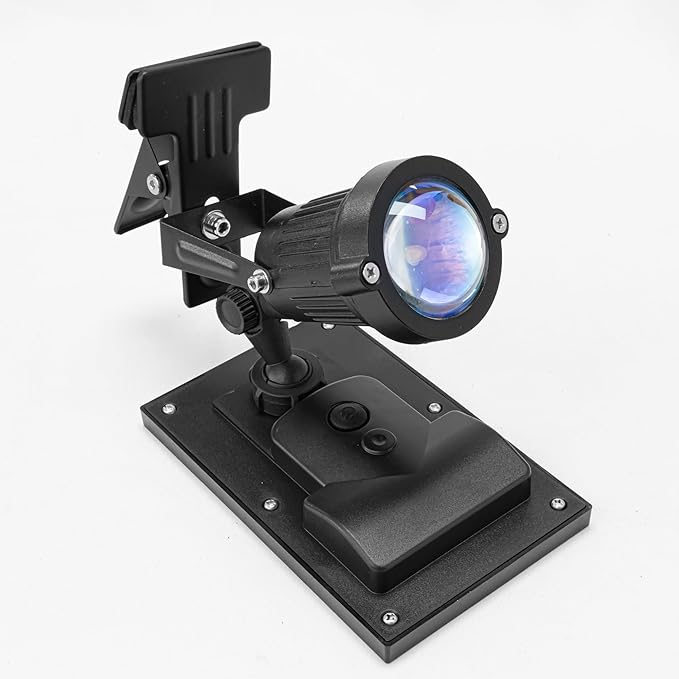 Sunset Lamp Outdoor LED Spotlight Waterproof Solar Bracket with Clip Security Tree Spotlights Adjustable IP65 Mini Clip Lamp for Billboards Courtyard Garden Pathway Light-Operated 5W