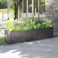 VidaXL Solid Pinewood Planter Box Durable Galvanized Steel Wire Mesh Garden Bed for Patio Balcony Welded Landscape Fencing - 78.7x19.7x19.7 in Grey