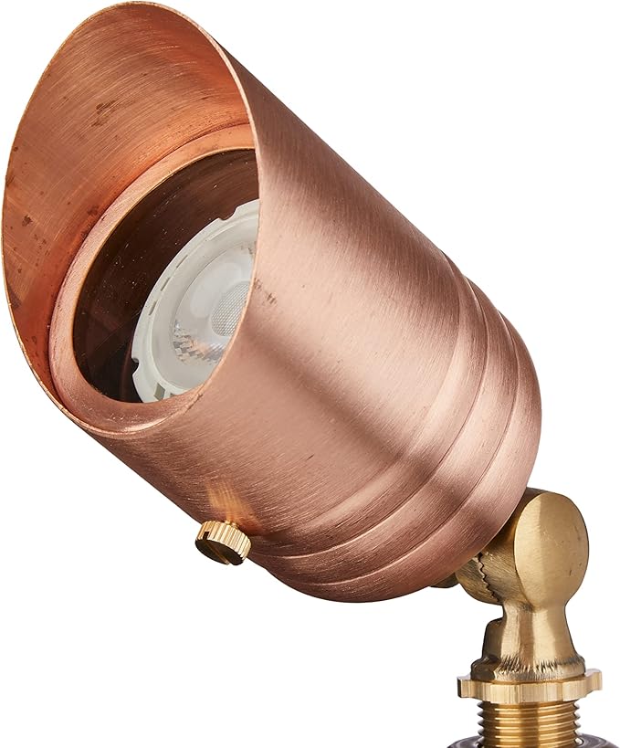 VOLT Fat Boy 12V Solid Copper Outdoor Spotlight for Low Voltage Landscape Lighting of Yard Lawn Garden Patio Trees &amp House