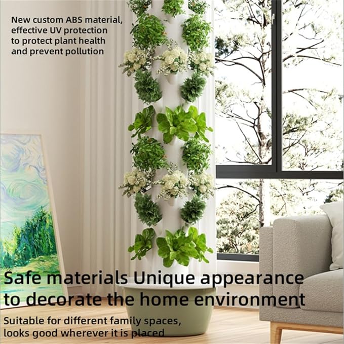 Indoor Smart Hydroponic Vertical Garden Hydroponics Growing System Kit Tower Climbing Plant Rack and Pump Germination Kit for Gardening LoverBlack5 Tier