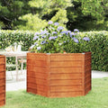 Corten Steel Garden Raised Bed Metal Planter Garden Boxes Outdoor Steel Planter Box for Vegetables Flowers Herbs Rusty 50.8x50.8x30.3 Corten Steel-524