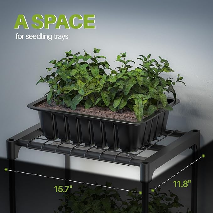 Indoor Greenhouse with Grow Light Mini Greenhouse with 4 Pack 36W Grow Lights for Indoor Plant Seed Start Seedling Seed Trays 11.8 W x 15.7 L x 59 H
