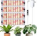 DOMMIA Grow Lights 40W Linkable Grow Lights for Indoor Plants Full Spectrum 6/12/16h Timer Dimmable Ultra-Thin Plant Lights for Indoor Growing Warm White 1-Set