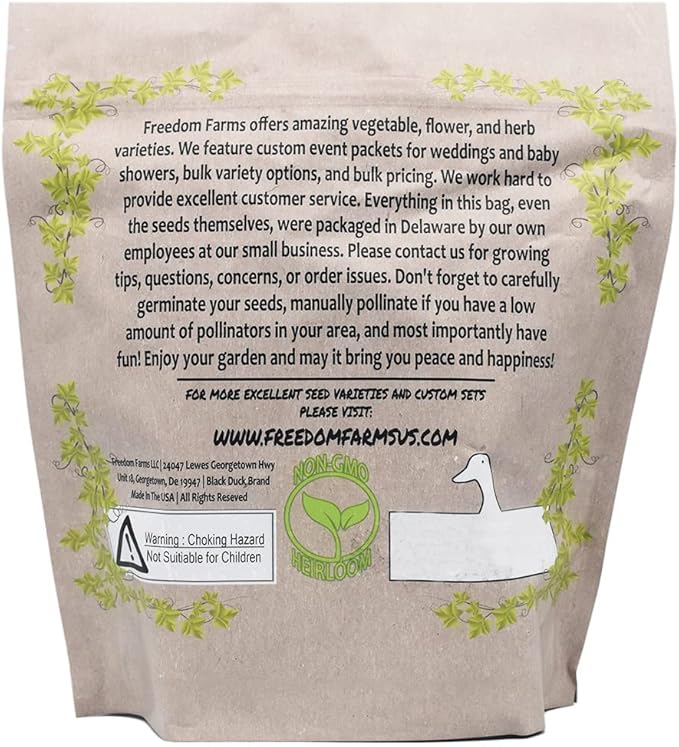 Set of 43 Assorted Vegetable &amp Herb Seed Packets - 10000+ Seeds! - Deluxe Garden Heirloom Seeds - 100% Non-GMO - Includes Mylar Storage Bag