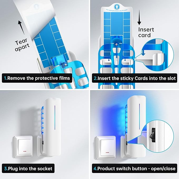 Fruit Fly Traps Indoor for Home: Plug in Mosquito Bug Zapper Gnat Moth Catcher with 9W Night UV Light 2 Devices 20 Sticky Glue Board Refills for Indoors Flying Insect Trap