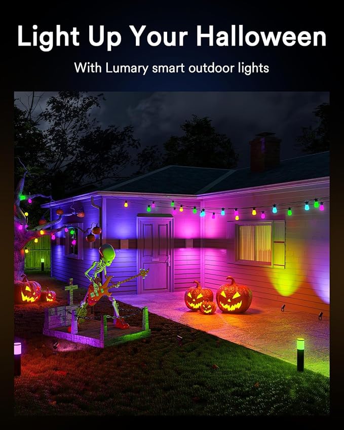 Lumary Smart Landscape Lights Pro 500LM Smart WiFi Bathroom Exhaust Fan with Light