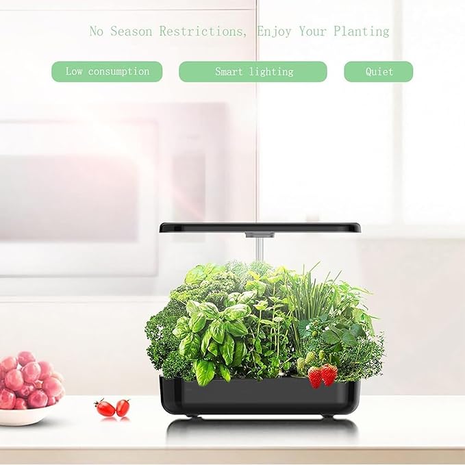 Hydroponics Growing System Indoor Garden with 35W Grow Light Full Spectrum Healthy Fresh Herbs Vegetables 12 Pods Indoor Gardening System for Gifts Kitchen Vegetable(White)