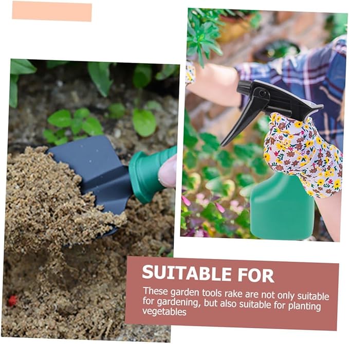 Alasum Garden Tool Set with Storage Case 5pcs Portable Steel Shovel Rake Pruner for Outdoor Planting and Gardening Maintenance