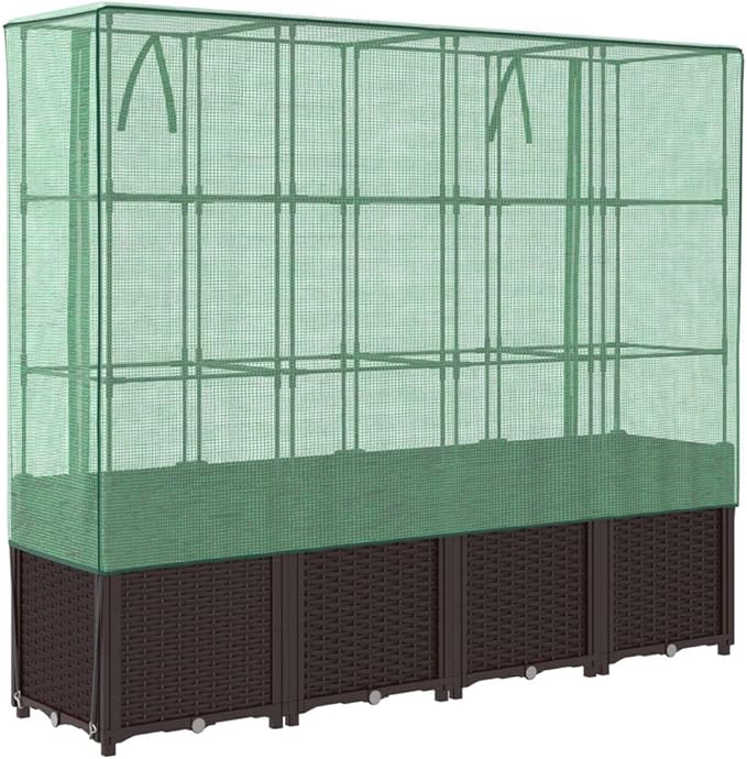 vidaXL Raised Bed Brown Polypropylene 63.0 in x 15.7 in