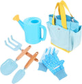 KESYOO 1set Boys and Girls Garden Tools Set Lightweight Gardening Kit for Toddlers Includes Watering Can Trowel Rake and Storage Bag for Outdoor Planting and Transplanting Activities