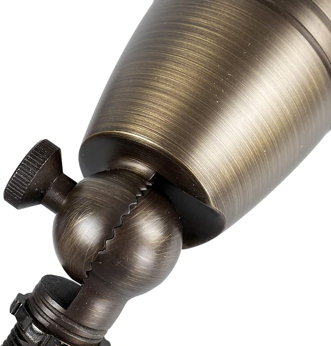 H-A Solid Brass Uplight Spotlight Fixture Landscape Outdoor Lighting Waterproof with Ground Spike Stand 12v Low Voltage