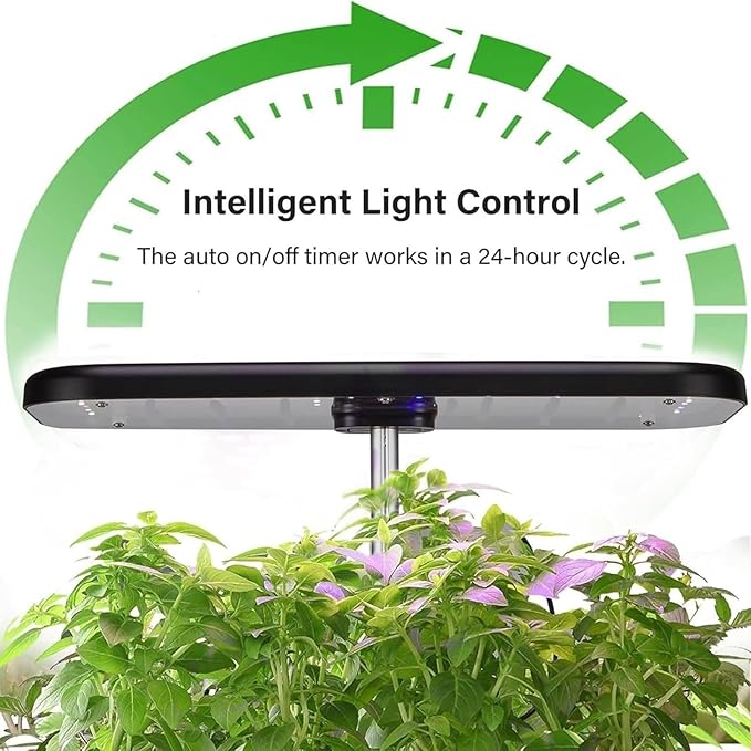 Hydroponics Growing System Indoor Garden with 35W Grow Light Full Spectrum Healthy Fresh Herbs Vegetables 12 Pods Indoor Gardening System for Gifts Kitchen Vegetable(White)