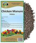 Chicken Manure Pellets 4 Pounds - Nutrient-Rich Slow-Release Fertilizer with Nitrogen Phosphorus &amp Potassium for Healthy Plant Growth and Soil Improvement - Lancaster Agriculture Products