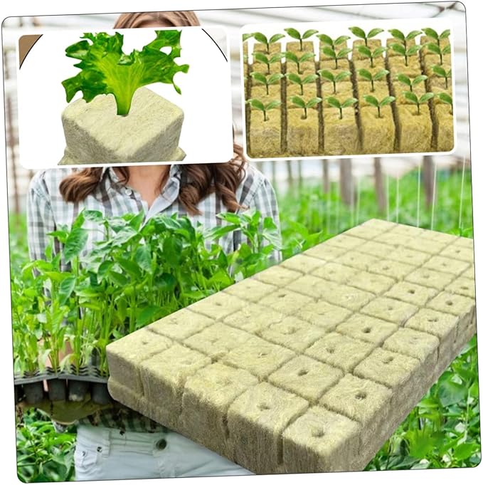POPETPOP 100pcs Planting Cubes Sprout Grow Cubes Soilless Cultivation Blocks Hydroponics Nutrients Nursery Soil Blocks for Indoor Plants