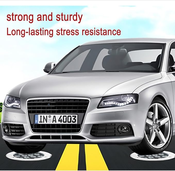 Outdoor Buried Lights - LED Underwater Light Recessed LED Fountain Light AC12/24V Low Voltage Round Pond Spotlight IP68 Waterproof Embedded Landscape Lights for Underwater Lighting(Red12V-6W) (G