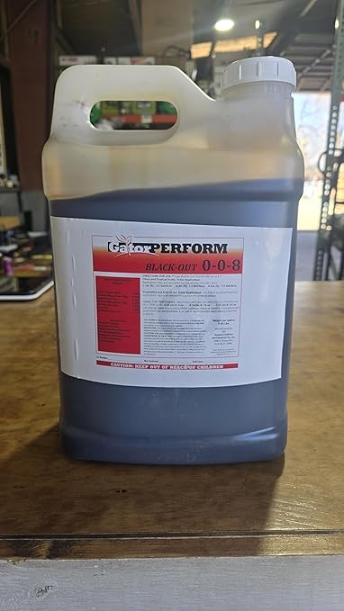 Black-Out 0-0-8 Liquid Fertilizer 2.5 Gallons with Humic Acid Fulvic Acid and Seaweed Extract