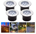 4 Pack LED Underground Landscape Lights IP66 Waterproof Garden Buried Spotlights AC85-265V for Outdoor Path Driveway Deck and Patio - Yellow (Red 15W)