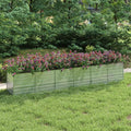 Garden Raised Bed 189x31.5x30.3 Galvanized Steel Silver