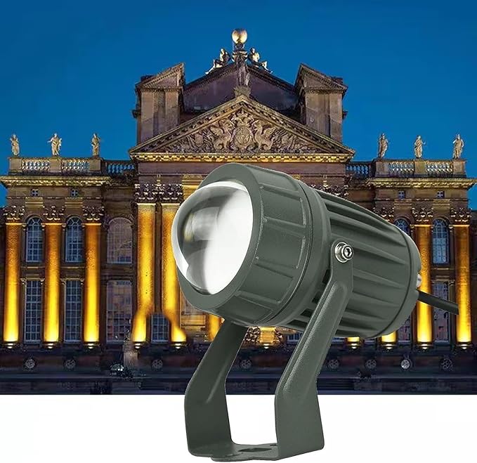 10W Outdoor LED Floor Spotlight - Narrow Beam Floodlight IP65 Waterproof Outdoor Wall Lamp Landscape Lighting Adjustable Beam Angle Up Lights for Building Exterior Wall(Red10W(85-265V))