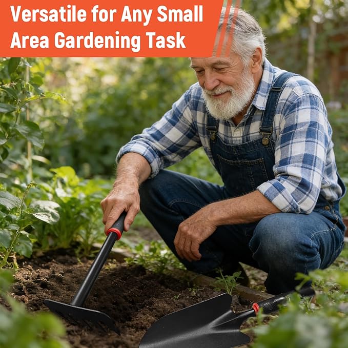 5 Pcs Set Weed Puller ToolHand Weeder ToolIncludes Rake Shovel Hand Hoe Double-Sided Cultivator &amp Weed Puller Tool for Digging