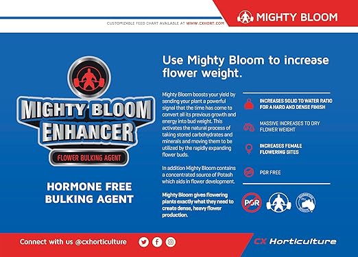 Mighty Bloom Enhancer - PK Booster Flower Bulking Agent Hardener Increase Weight and Yield (10 Liter)