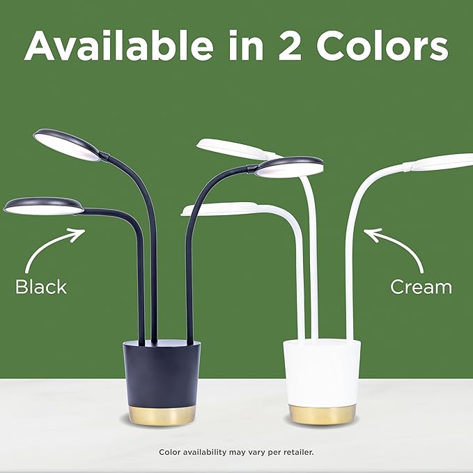 AeroGarden Trio Grow Light for Indoor Plants Grow Live Plants Anywhere in The Home Adjustable Light Modes Cream