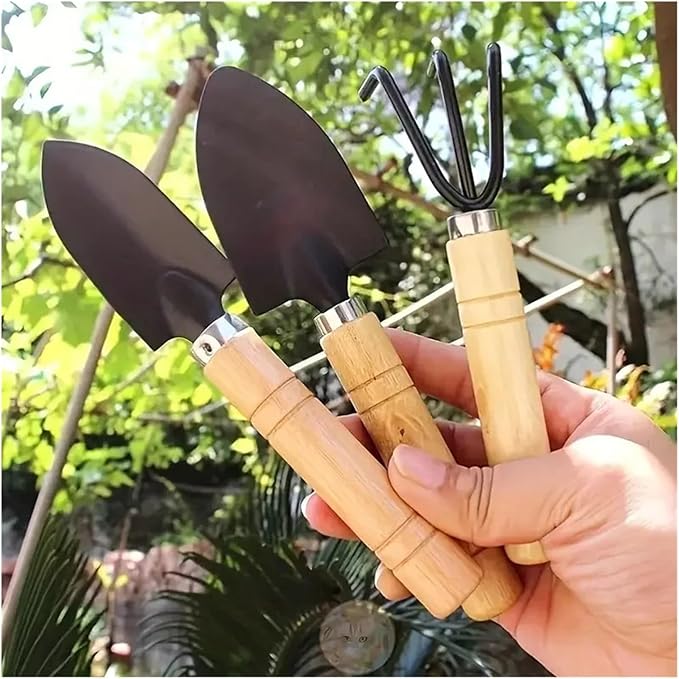 Garden Tool Set Mini Gardening Kit with Rake Trowel and Shovel for Succulent Plants and Soil Cultivation