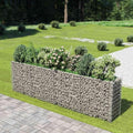 Large Galvanized Steel Gabion Raised Garden Bed Planter Box 141.7x19.7x39.4 Silver Outdoor Metal Herb Flower Bed for Patio Backyard Urban Garden